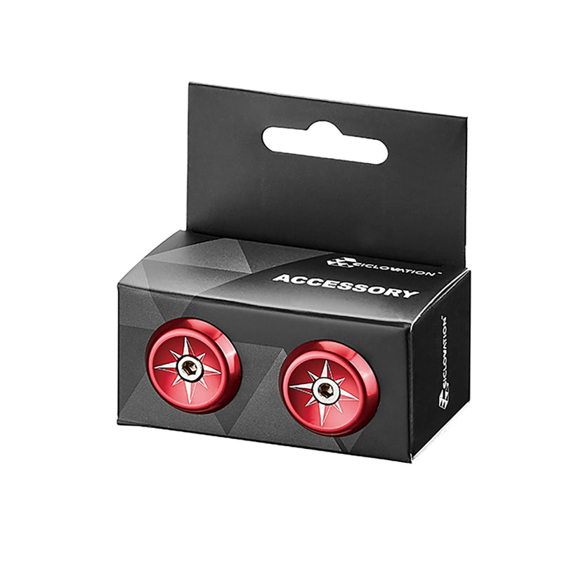 Load image into Gallery viewer, Ciclovation Vortex Lock-In Power Wave Road Bar End Plug Red
