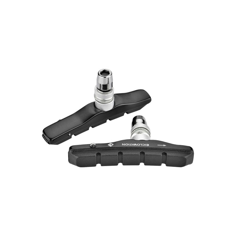 Load image into Gallery viewer, Ciclovation Shimano/SRAM MTB Cartridge Brake Shoes Black, High-Performance Aluminum Rim Grippy Pads (Pack of 2)
