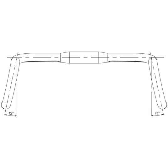 Deda Elementi Gravel 100 RHM Alloy Bar, (31.8) Blk - 40cm