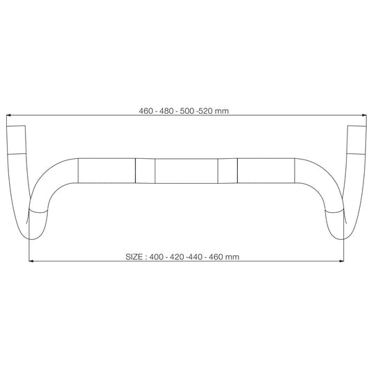 Deda Elementi Gravel 100 RHM Alloy Bar, (31.8) Blk - 46cm NLS