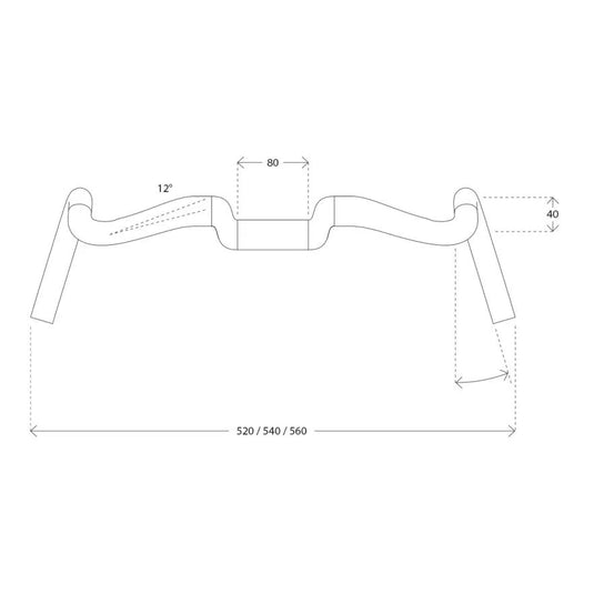 Deda Elementi Gera EOS UD Carbon Bar, (31.8) Blk - 48cm