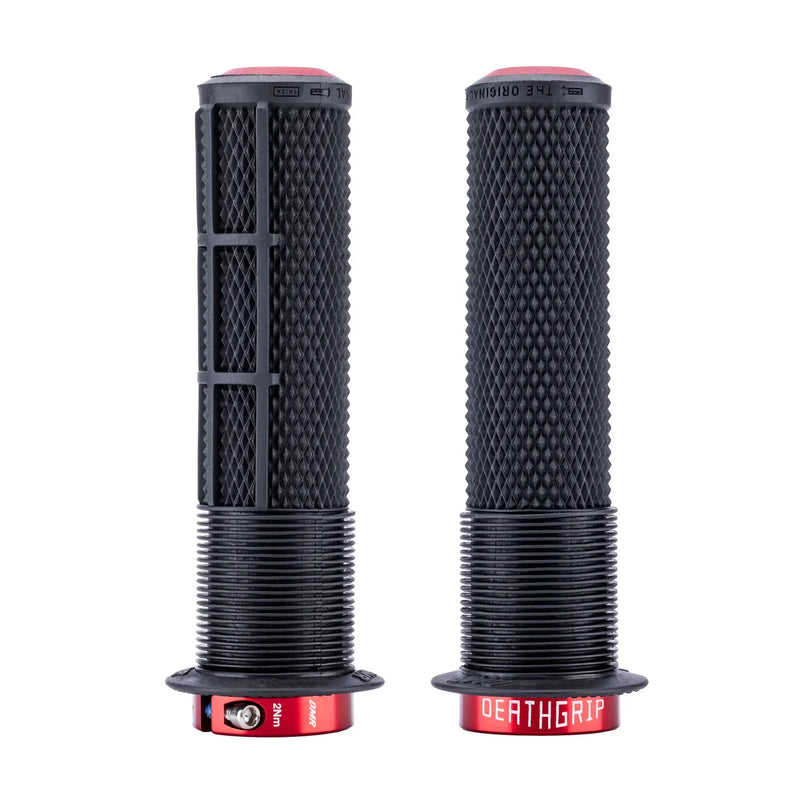 Load image into Gallery viewer, DMR DeathGrip 2 Race Edition Grips - Thick, Lock-On, Black, Flanged
