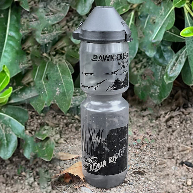 Load image into Gallery viewer, Dawn To Dusk Aqua Ridge Bottle w/ Dirt Mask, Black/Clear - 28oz
