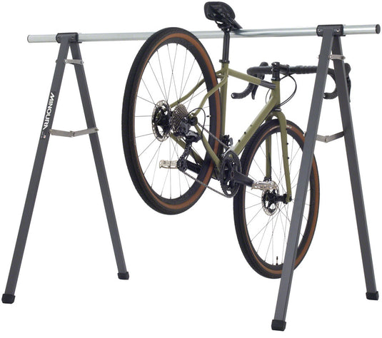 Minoura Level-170HS Saddle Nose Bike Stand - 5-bike,  Silver/Black