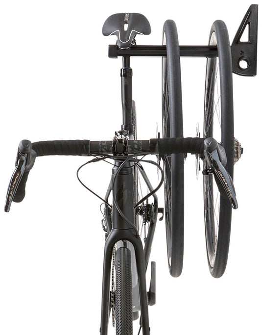 Feedback Sports Wall Post Display Stand - 1-Bike, Wall Mounted, Folding, Black