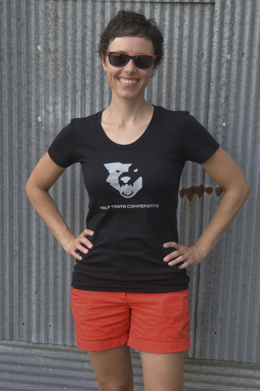 Wolf Tooth Women's Logo T-Shirt - Printed on American Apparel, Black, Medium