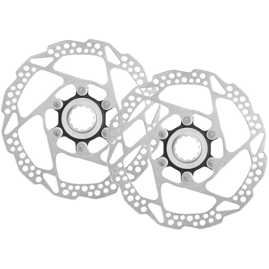 54rt Shimano SM-RT54-SI 160mm Center Lock Disc Brake Rotors Resin Pad Compa ...