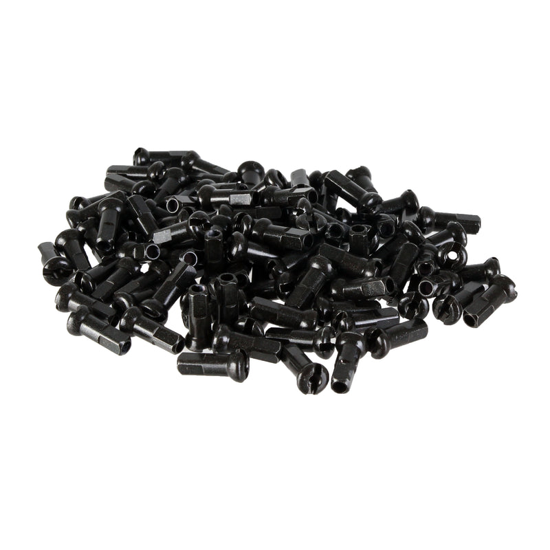 Load image into Gallery viewer, DT Swiss Pro Lock Pro Head 2.0 x 12mm Black Brass Nipple Box of 100 Wheel Build
