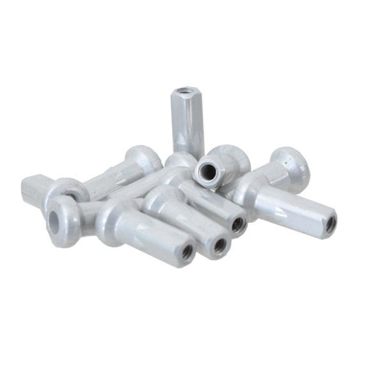 Dt Swiss Hidden Nipples Hidden 2.0mm 12mm Silver Aluminum Forged Machined Nipple