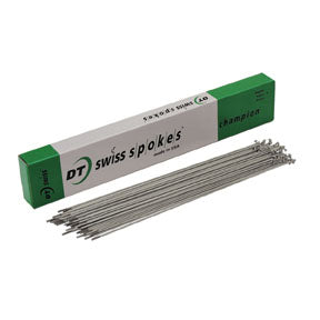 DT Swiss Champion Spoke: 2.0mm 276mm J-bend Silver Box of 100 Bicycle Spokes