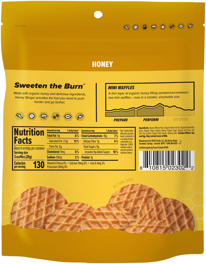 Load image into Gallery viewer, Pack of 2 Honey Stinger Mini Waffle - Honey
