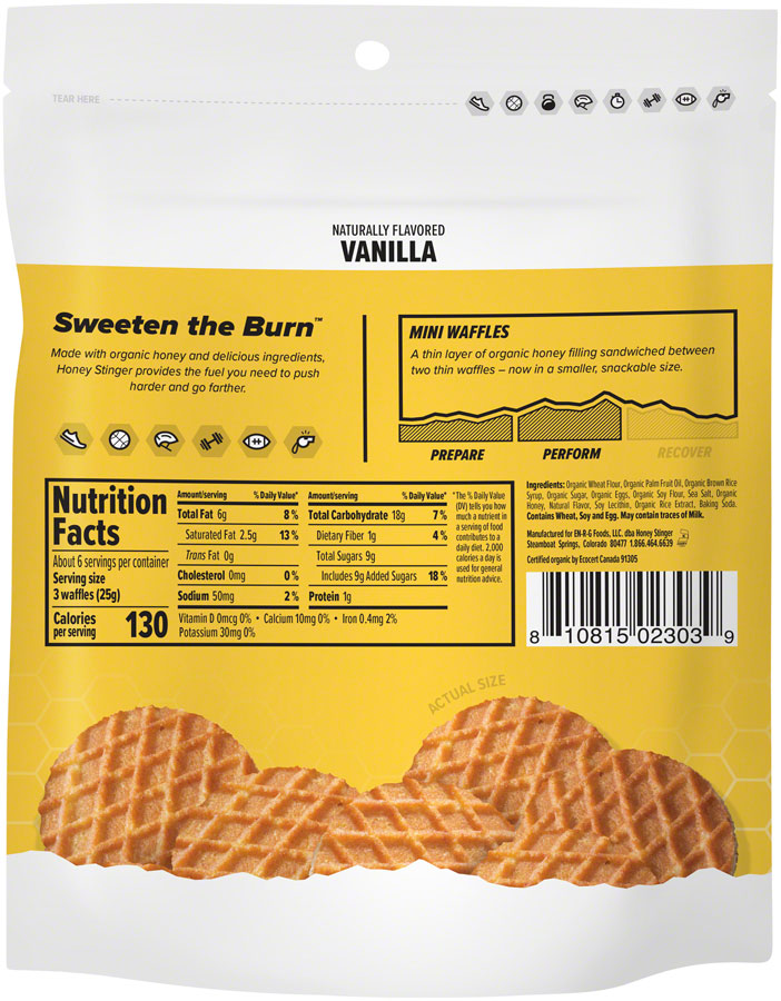 Load image into Gallery viewer, Pack of 2 Honey Stinger Mini Waffle - Vanilla
