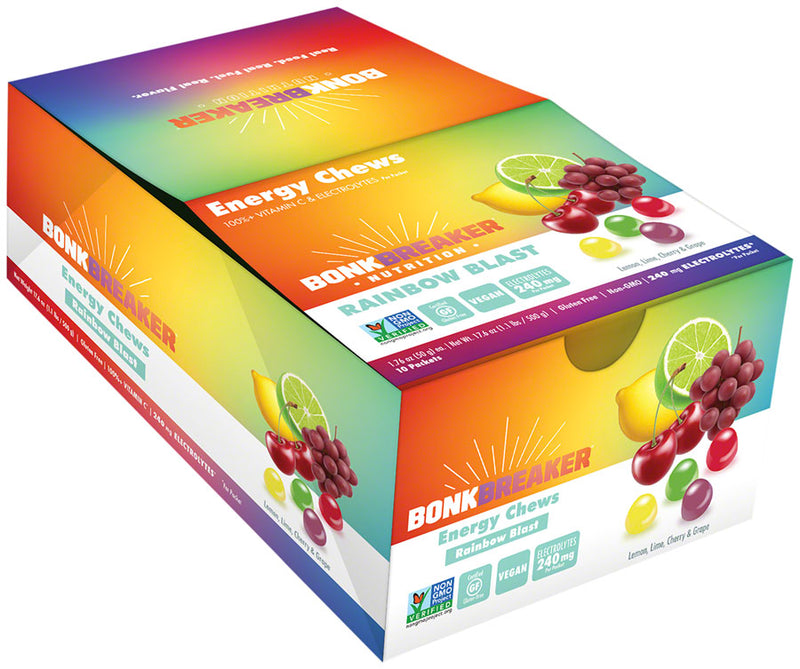 Load image into Gallery viewer, Bonk Breaker Energy Chews - Rainbow Blast, Box of 10 Packs
