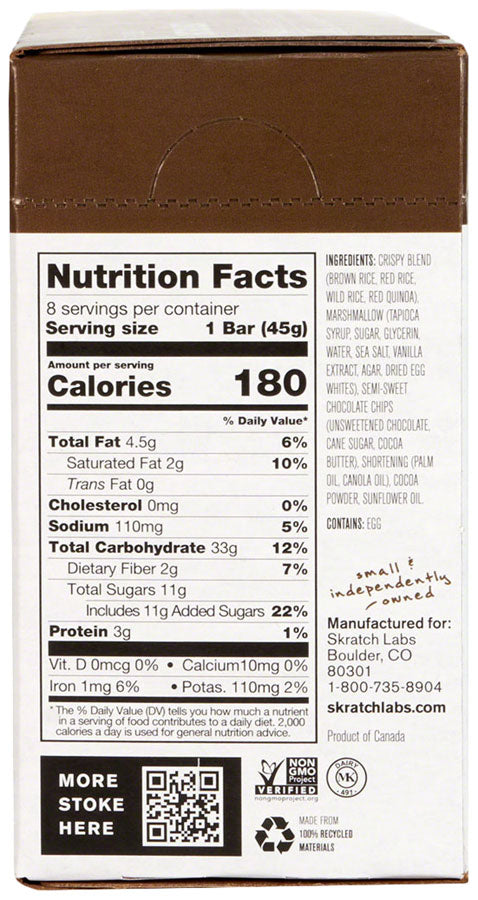 Load image into Gallery viewer, Skratch Labs Crispy Rice Cake Bar - Chocolate and Mallow, Box of 8
