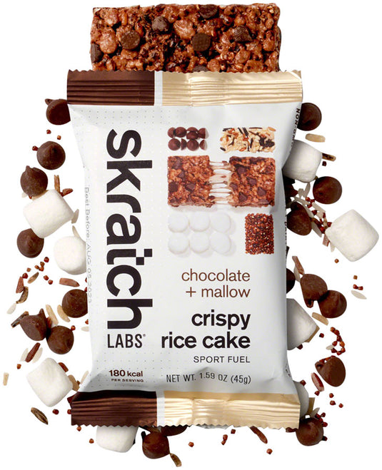 Skratch Labs Crispy Rice Cake Bar - Chocolate and Mallow, Box of 8
