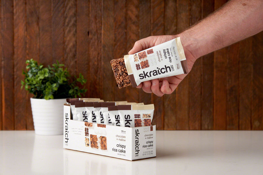 Skratch Labs Crispy Rice Cake Bar - Chocolate and Mallow, Box of 8