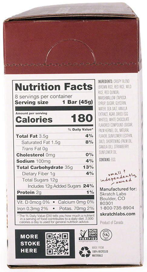 Load image into Gallery viewer, Skratch Labs Crispy Rice Cake Bar - Strawberry and Mallow, Box of 8
