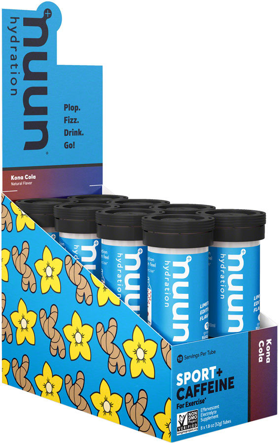 Load image into Gallery viewer, Nuun Sport Seasonal Tablets - Kona Cola + Caffeine, Box of 8 Tubes
