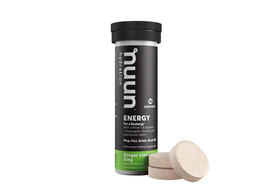 Nuun Energy Hydration Tablets - Ginger Lime Zing, Box of 8 Tubes