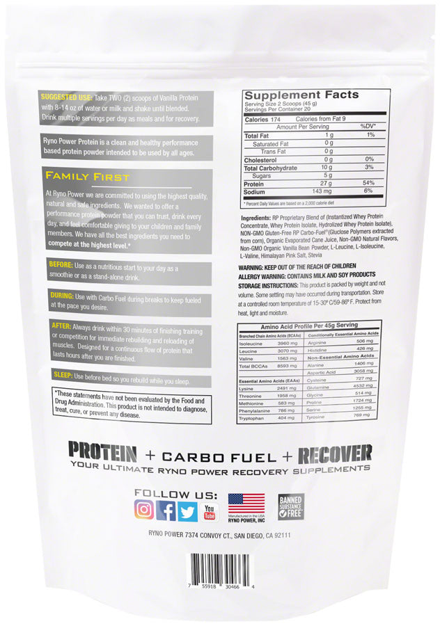 Load image into Gallery viewer, Ryno Power Premium Whey Protein Powder - Vanilla, 20 Servings (2 lbs.)
