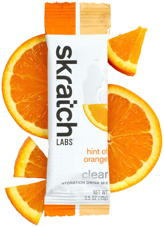 Skratch Labs Clear Hydration Drink Mix - Hint of Orange, Box of 8 Single Serving Packets