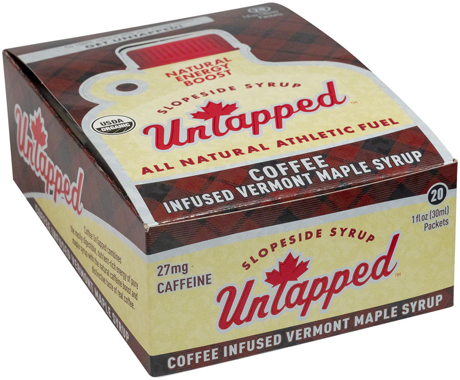 UnTapped Maple Syrup Energy Gel with Caffeine Coffee, Box of 20 365 Cycles