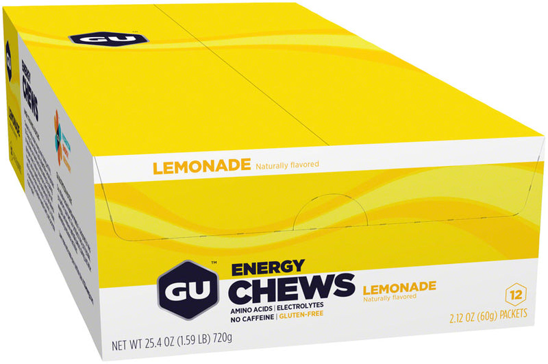 Load image into Gallery viewer, GU Energy Chews - Lemonade, Box of 12 Bags
