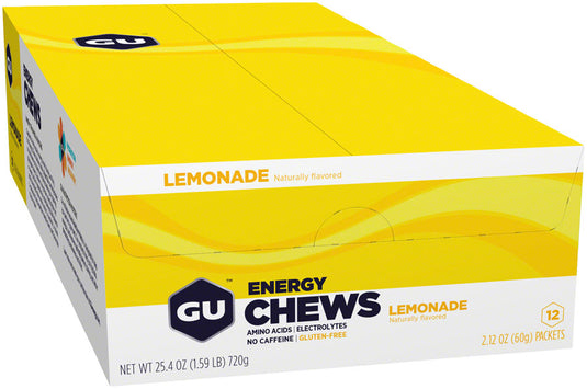 GU Energy Chews - Lemonade, Box of 12 Bags