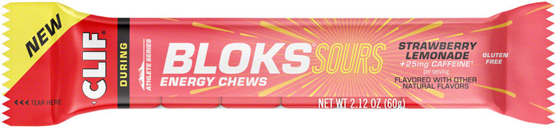 Load image into Gallery viewer, Clif Shot Bloks - Sour Strawberry Lemonade, with 25mg Caffeine, Box of 18 Pack of  18
