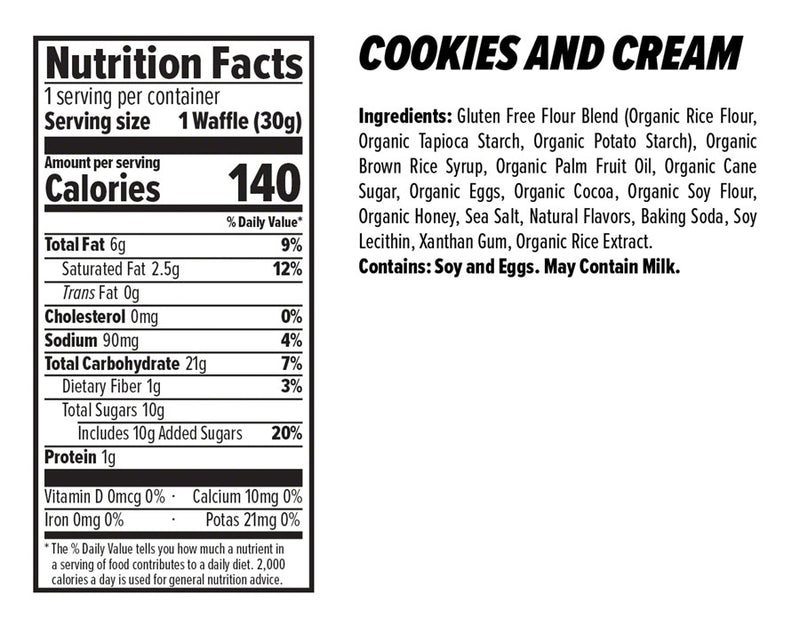 Load image into Gallery viewer, 2 Pack Honey Stinger Gluten Free Organic Waffle - Cookies and Cream, Box of 12
