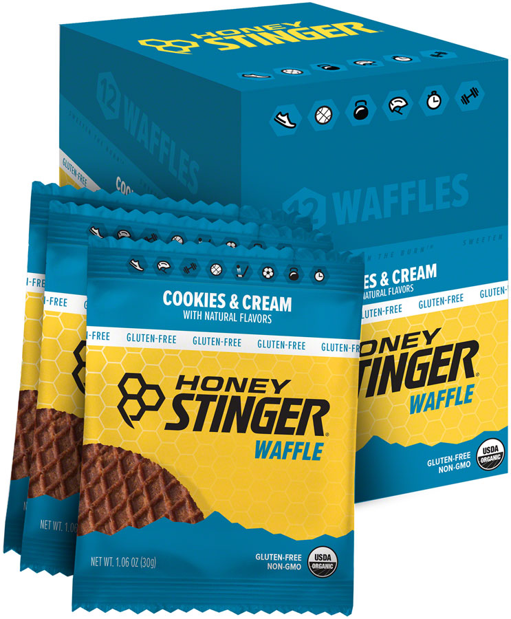 Load image into Gallery viewer, Honey-Stinger-Gluten-Free-Organic-Waffle-Waffle-Cookies-and-Cream_WFLE0013
