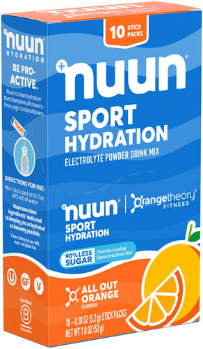 Nuun Sport Powder - All Out Orange, Box of 10