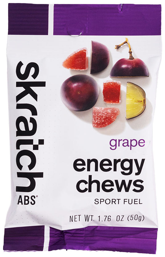 Skratch Labs Sport Chews - Grape, Box 10 Single Serve Packets Pack of  10