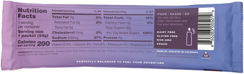 Load image into Gallery viewer, Tailwind Endurance Fuel Berry - Box of 12 Single Servings
