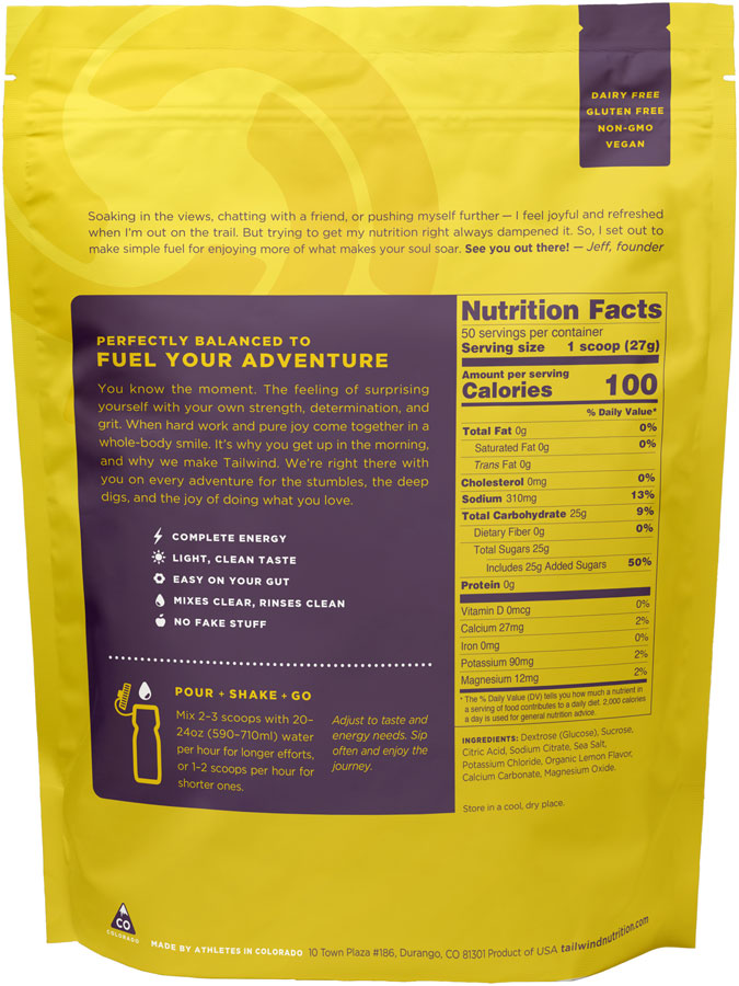 Load image into Gallery viewer, Tailwind Endurance Fuel Lemon - 50 Serving Bag
