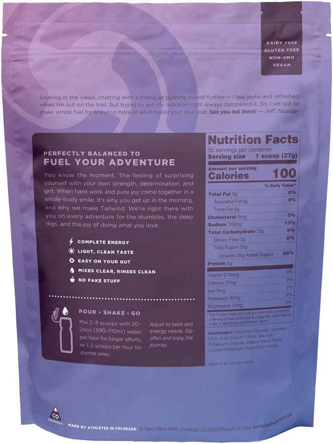 Load image into Gallery viewer, Tailwind Endurance Fuel Berry - 50 Serving Bag
