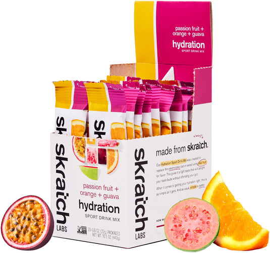 Skratch Labs Hydration Sport Drink - Passion Fruit/Orange/Guava, Single Serving 20-Pack