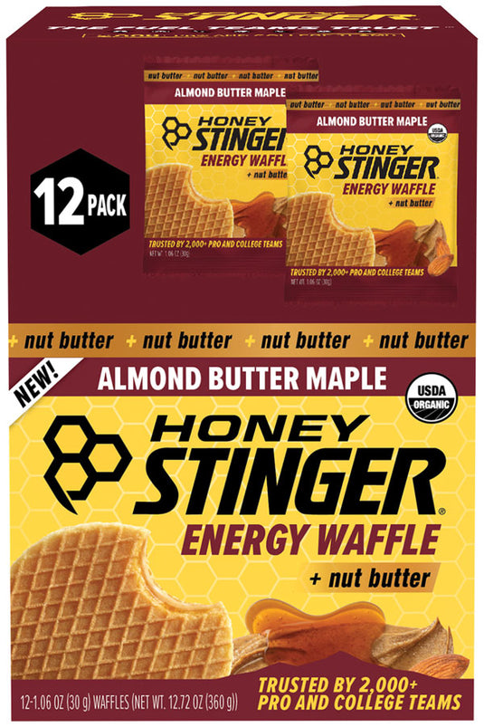 Honey Stinger Organic Waffle - Almond Butter Maple, Box of 12 Pack of  12