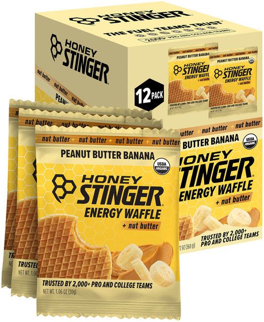 Honey Stinger Organic Waffle - Peanut Butter Banana, Box of 12 Pack of  12