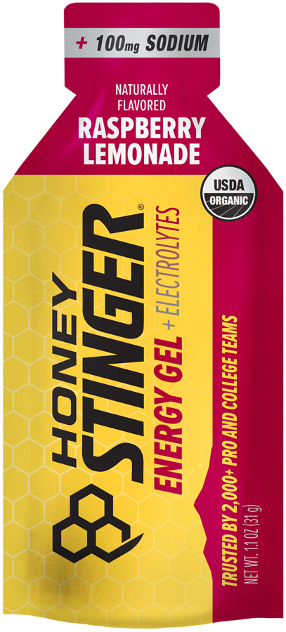 Honey Stinger Electrolyte Energy Gel - Raspberry Lemonade, Box of 12 Pack of  12
