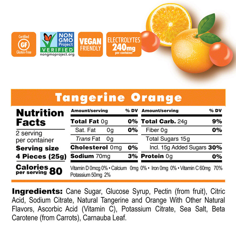 Load image into Gallery viewer, Pack of 2 Bonk Breaker Energy Chews - Tangerine Orange, Box of 10 Packs
