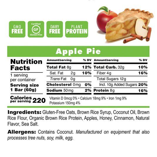 Bonk Breaker Energy Bar - Apple Pie, Box of 12