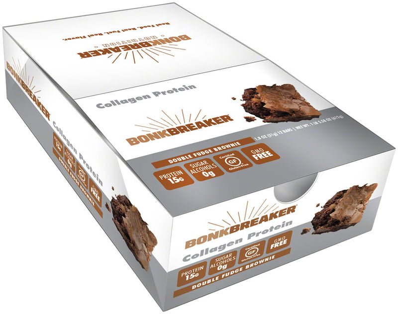 Load image into Gallery viewer, Bonk Breaker Premium Protein Bar Double Fudge Brownie Box of 12 Whey Protein

