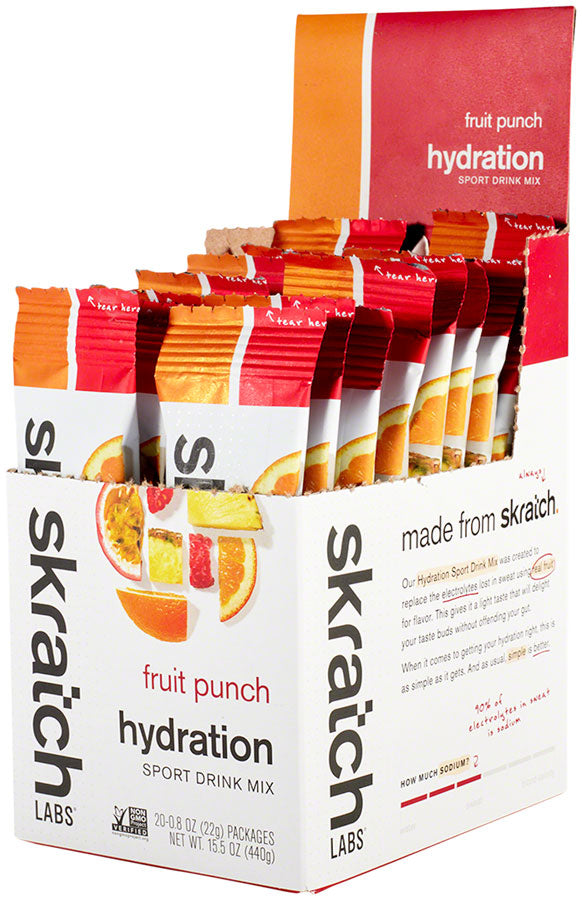 Load image into Gallery viewer, Skratch Labs Sport Hydration Drink Mix, Fruit Punch, Individual Packs, 20 servings, 20pcs
