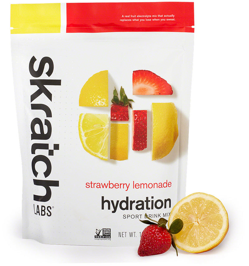 Load image into Gallery viewer, Skratch Labs Hydration Sport Drink Mix - Strawberry Lemonade, 20 -Serving Resealable Pouch
