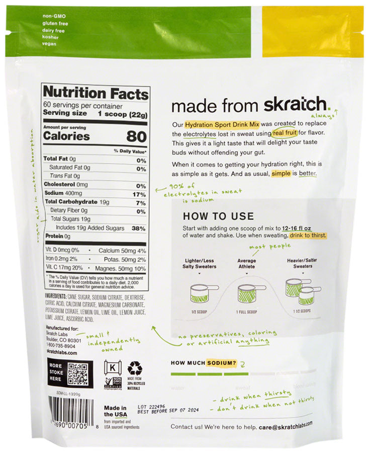 Skratch Labs Sport Hydration Drink Mix: Lemons and Limes