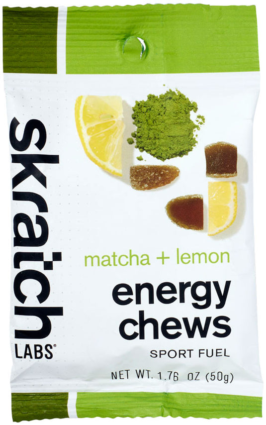 Skratch Labs Energy Chews Sport Fuel - Matcha + Lemon, Box of 10