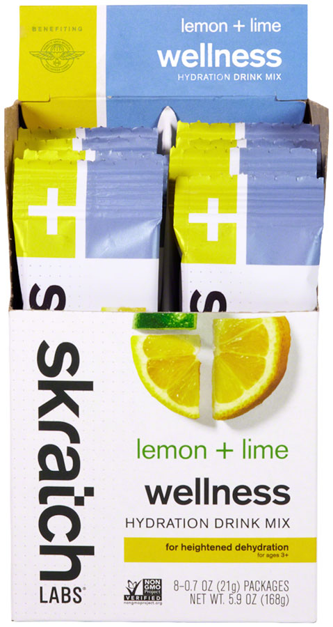 Skratch Labs Wellness Hydration Drink Mix: Lemon and Lime, Box of 8