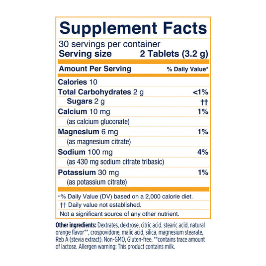 SaltStick Fastchews Chewable Electrolyte Tablets: Bottle of 60, Orange