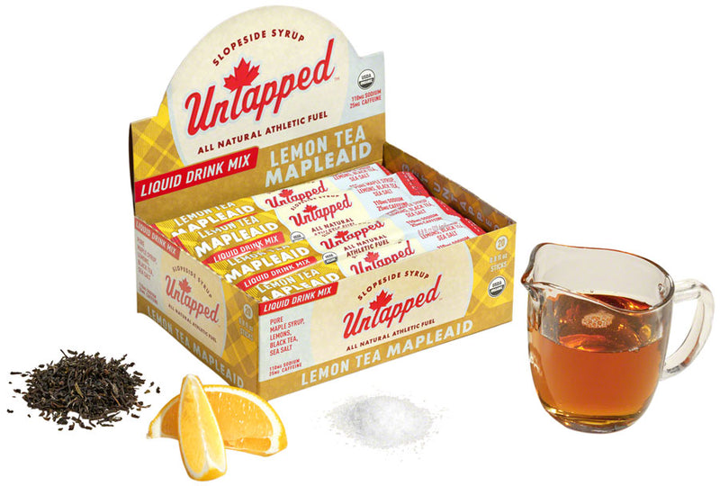 Load image into Gallery viewer, UnTapped Mapleaid Drink Mix - Lemon Tea, Liquid Concentrate, Box of 20 Single Serve Packets
